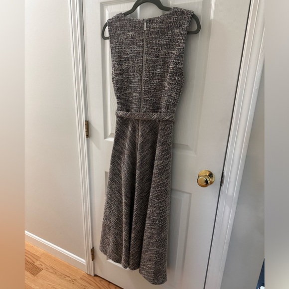CALVIN KLEIN
Tweed Tie Waist Fit & Flare Midi Dress In Twlight Multi size 10 - Picture 3 of 8